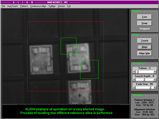 ALIGN Application - Integrated Circuit Alignment on a Blurry Image